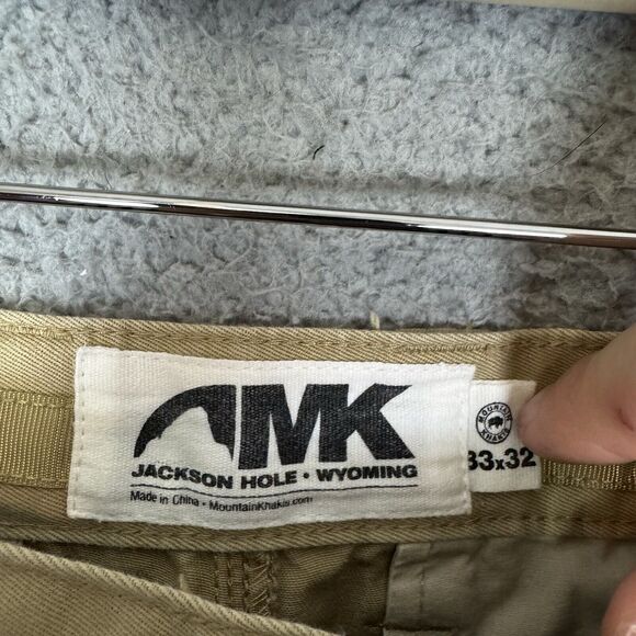 Mountain Khakis Pants Mens 33x30 Khaki Straight Leg Flat Front Classic Fit - Picture 8 of 9